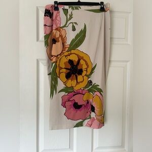 Tracy Reese Hot Pink Poppy Midi Skirt. Silk. Size 12. Closet CLEANOUT $60.